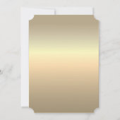 Glam Elegante Minimalistische Gouden Trouwdetails  Kaart (Achterkant)