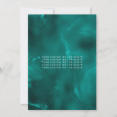 Glam Emerald Green Diamond Tiara Dress Quinceanera Kaart (Achterkant)