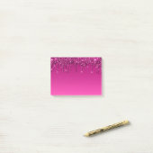 Glam en glitter Drip Post-it® Notes (Op bureau)