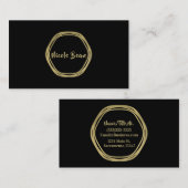 Glam en zwarte ringing - moderne grafische vormgev visitekaartje (Voorkant / Achterkant)