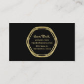 Glam en zwarte ringing - moderne grafische vormgev visitekaartje (Achterkant)