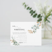 Glam Eucalyptus Budget II Briefkaart Weddenschap (Staand voorkant)