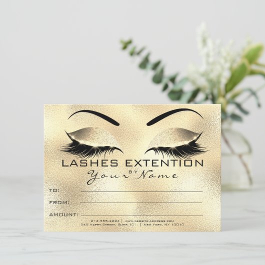 Glam Eyebrow Lashes Beauty Makeup Certificate Cade (Staand voorkant)