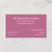 Glam Eyelash Visitekaartje (Achterkant)