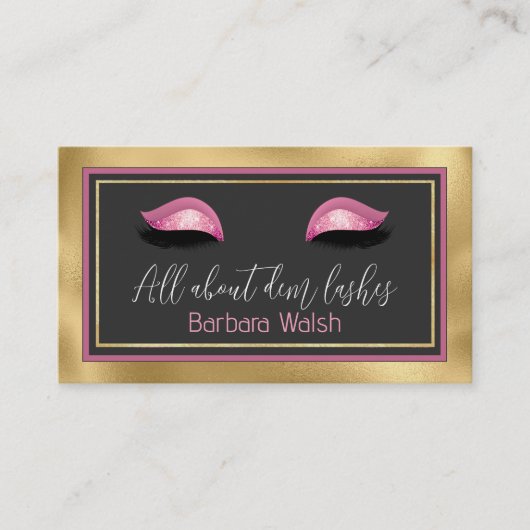 Glam Eyelash Visitekaartje (Voorkant)