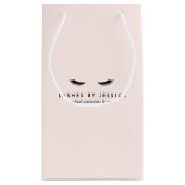 Glam Eyelashes Black en Roze Small Gift Bag Klein Cadeauzakje (Achterkant)