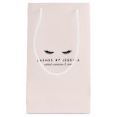 Glam Eyelashes Black en Roze Small Gift Bag Klein Cadeauzakje (Voorkant)