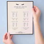 Glam Eyelashes Classic Black en Pink Flyer (Hand)