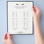 Glam Eyelashes Classic Black en White Flyer (Hand)