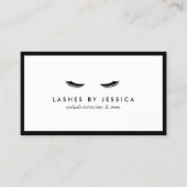 Glam Eyelashes Classic Black en White Visitekaartje (Voorkant)