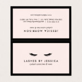 Glam Eyelashes Classic Lash Salon Aftercare Roze Visitekaartje (Buitenkant ongevouwen)