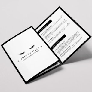 Glam Eyelashes Extensions Salon Brochure Drieluik Kaart