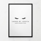 Glam Eyelashes Extensions Salon Brochure Drieluik Kaart (Cover)