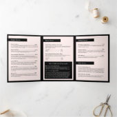 Glam Eyelashes Extensions Salon Pink Brochure Drieluik Kaart (Binnen)