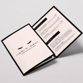 Glam Eyelashes Extensions Salon Pink Brochure Drieluik Kaart