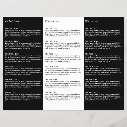 Glam Eyelashes Extensions Salon Tri-Fold Brochure (Achterkant)