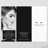 Glam Eyelashes Extensions Salon Tri-Fold Brochure (Voorkant)