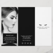 Glam Eyelashes Extensions Salon Tri-Fold Brochure (Voorkant)