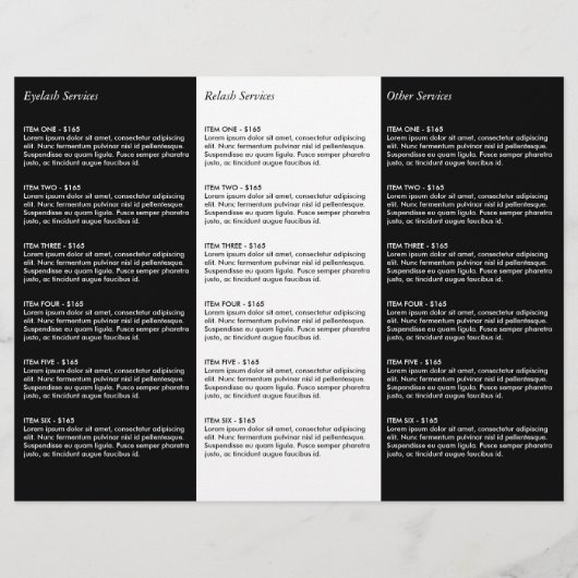 Glam Eyelashes Extensions Salon Tri-Fold Brochure (Achterkant)