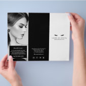 Glam Eyelashes Extensions Salon Tri-Fold Brochure (Hand)