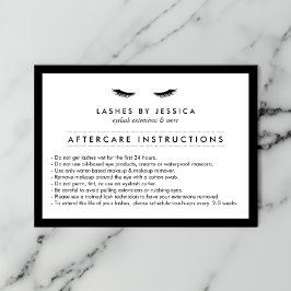Glam Eyelashes Klassic Lash Salon Aftercare Card Visitekaartje