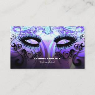 GLAM EYELASHES Paarse Schoonheidssalon Visagist Visitekaartje