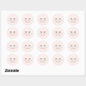 Glam Eyelashes Roze Ronde Sticker (Vel)