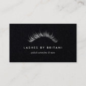 Glam Eyelashes Visitekaartje witte tekst (Voorkant)
