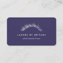 Glam Eyelashes Visitekaartje witte tekst