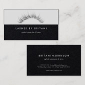 Glam Eyelashes Visitekaartje witte tekst (Voorkant / Achterkant)