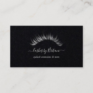 Glam Eyelashes Visitekaartje witte tekst