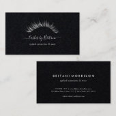 Glam Eyelashes Visitekaartje witte tekst (Voorkant / Achterkant)