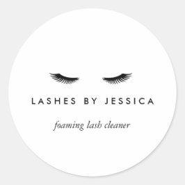 Glam Eyelashes White Ronde Sticker