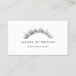 Glam Eyelashes wit en bruin Visitekaartje