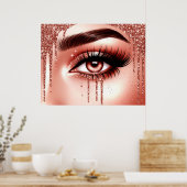 ✨ Glam Eyes Make-upstijl voor schoonheidsruimtes � Poster (Keuken)