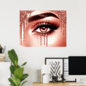 ✨ Glam Eyes Make-upstijl voor schoonheidsruimtes � Poster (Thuiskantoor)