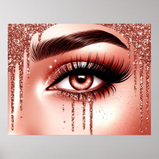 ✨ Glam Eyes Make-upstijl voor schoonheidsruimtes � Poster (Voorkant)