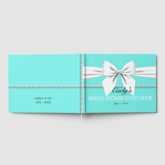 Glam Fancy Tiffany Theme Vrijgezellenfeest Gastenb Gastenboek (Volledig)