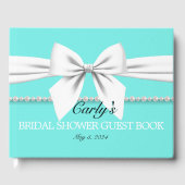 Glam Fancy Tiffany Theme Vrijgezellenfeest Gastenb Gastenboek (Voorkant)