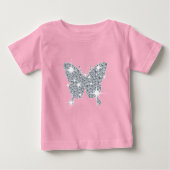 Glam faux diamant sparkle butterfly on baby roze (Voorkant)