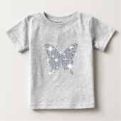 Glam faux diamant sparkle butterfly on grijs (Voorkant)