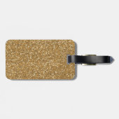 Glam Faux Glitter Bagagelabel (Achterkant horizontaal)