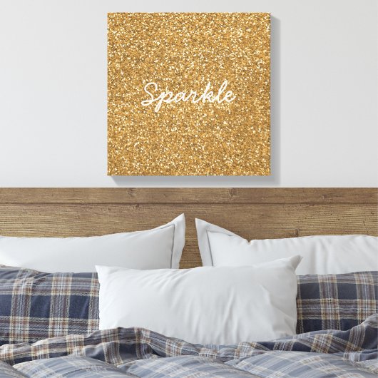 Glam Faux Glitter Canvas Afdruk (Insitu (Slaapkamer))