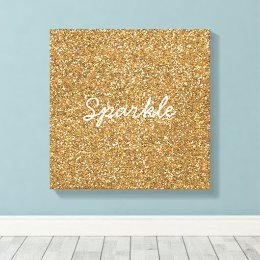 Glam Faux Glitter Canvas Afdruk (Insitu (Houten vloer))