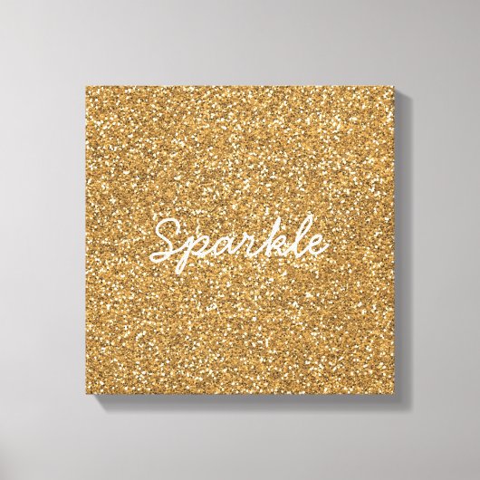 Glam Faux Glitter Canvas Afdruk (Voorkant)