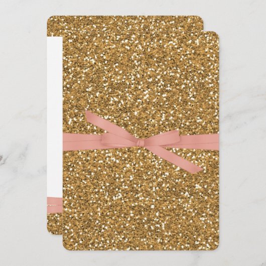 Glam Faux Glitter Kaart (Voorkant / Achterkant)