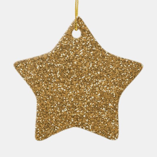 Glam Faux Glitter Keramisch Ornament (Voorkant)