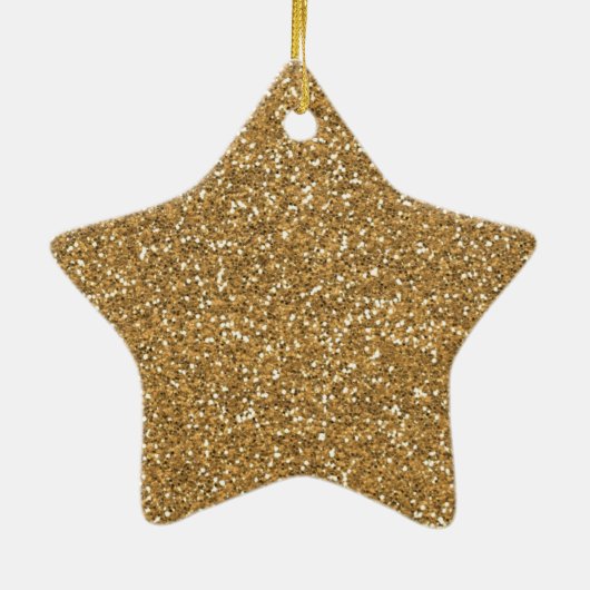 Glam Faux Glitter Keramisch Ornament (Achterkant)