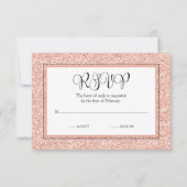 Glam Faux Glitter Roos Gold RSVP (Voorkant)