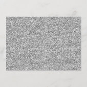 Glam Faux Glitter Silver Blauwgroen Receptie Informatiekaartje (Achterkant)